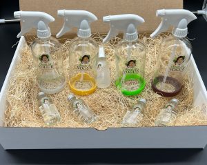 eco friendly cleaners in a box ready for deliver